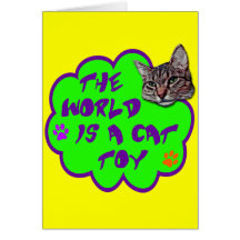 The World Is A Cat Toy Card