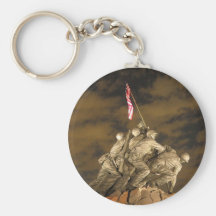 The World War II Iwo Jima Memorial Arlington VA Key Chains