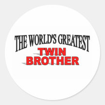 The World's Greatest Twin Brother Stickers