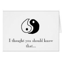 The Yin to my Yang Card