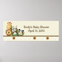 The Zoo Crew Jungle Customisable Banner - Tan Posters