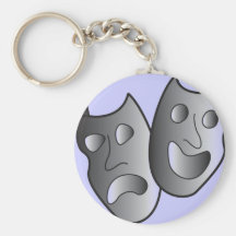 Theatre masks keychain