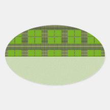 Theme GREEN Shades : Diamond Windows Oval Stickers