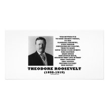 Theodore Roosevelt Dare Mighty Things Triumphs Customized Photo Card