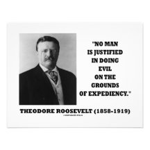 Theodore Roosevelt No Man Justified In Doing Evil Personalised Invitation