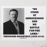 Theodore Roosevelt Stand At Armageddon Battle Lord Flyers