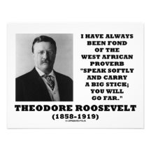 Theodore Roosevelt West African Proverb Stick Invitations