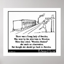 There was a Young Lady of Sweden Print