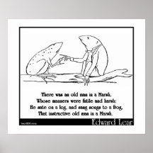 There was an old man in a Marsh Print