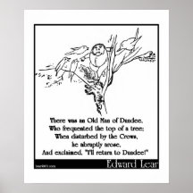 There was an Old Man of Dundee Poster