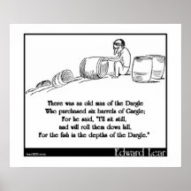 There was an old man of the Dargle Print