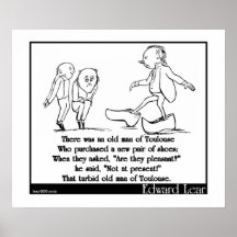 There was an old man of Toulouse Print