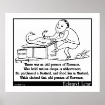 There was an old person of Florence Poster