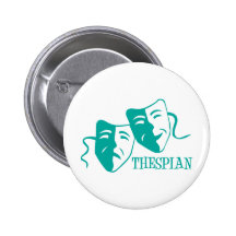 thespian light teal pin