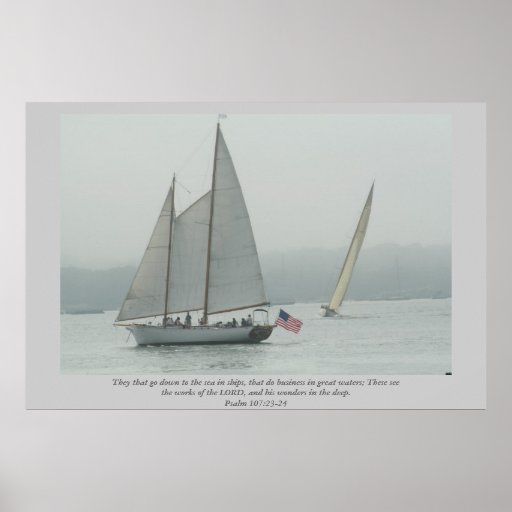 They that go down to the sea in ships... Scripture Print