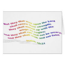 They that wait greeting card