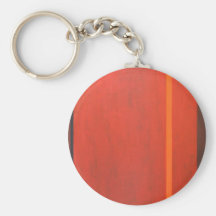 Thin Orange Band (geometric minimal expressionism) Keychain