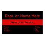 Thin Red Line-Firemen-Rescue Business Card