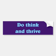 think and thrive auto aufkleber