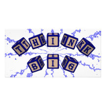 Think Big toy blocks in blue. Photo Cards