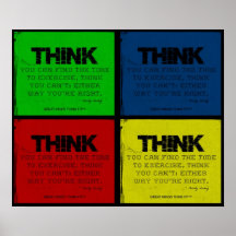 Think Boldly 4 Fitness Time Posters