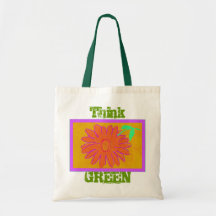 Think Green ~ Flower Tote Bag