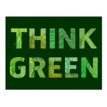 THINK Green - postcard