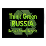 Think Green Russia Greeting Card