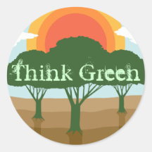 Think Green Stickers
