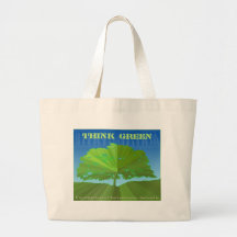 THINK GREEN Tote Bags
