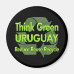 Think Green Uruguay Refrigerator Magnet