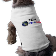 Think Obamatively_world, black, blue, red Pet Shirt