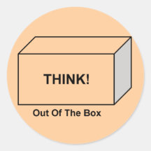 Think out of the Box Sticker