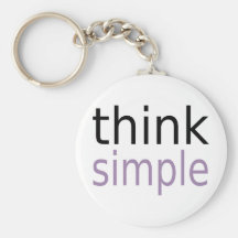 Think Simple (purple edition) Keychain