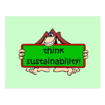 think sustainability postcard