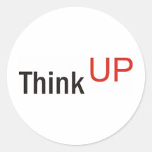 think up alexander technique slogan round stickers