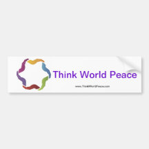 Think World Peace Bumper Sticker