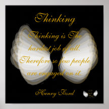 Thinking, By Henry Ford, Poster- Customise