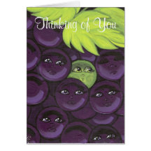 Thinking of You Grapes Greeting Card