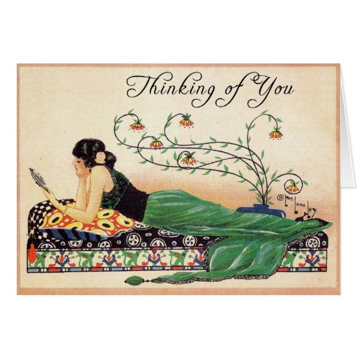 Thinking of You... Vintage Print Card