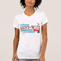 This ARMY wife wears Red Tee Shirt