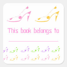 This Book Belongs To for Fashionable Females Sticker