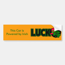 This Car is Powered by Irish Luck Bumper Sticker