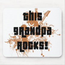 This Grandpa Rocks Gift Mouse Mat