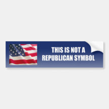 This is not a republican symbol bumper stickers