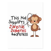 This Kid Supports Juvenile Diabetes Awareness Postcard