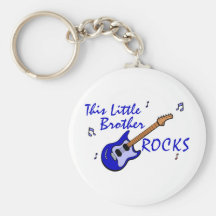 This Little Brother Rocks Keychain