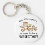 this little monkey big brother key chain