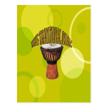 This Traditional Music With Background Patern Postcards