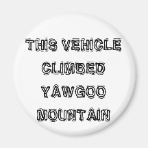 THIS VEHICLECLIMBEDYAWGOO MOUNTAIN FRIDGE MAGNET